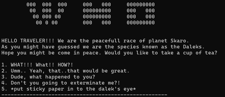 Doctor Who the Dialogue Game